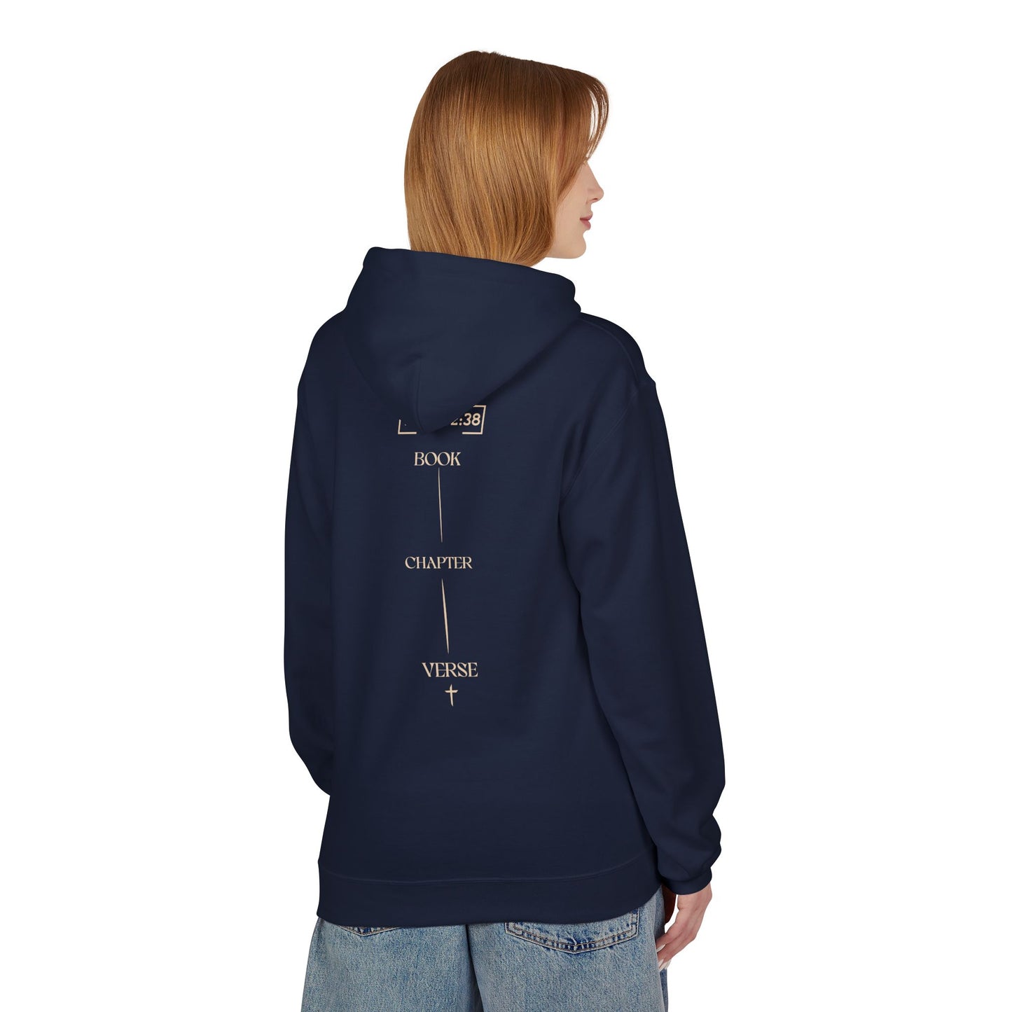Hoodie — Minimal 'Be Still & Know' Soft White Fleece Pullover