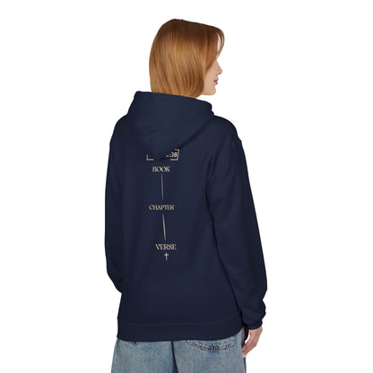 Hoodie — Minimal 'Be Still & Know' Soft White Fleece Pullover