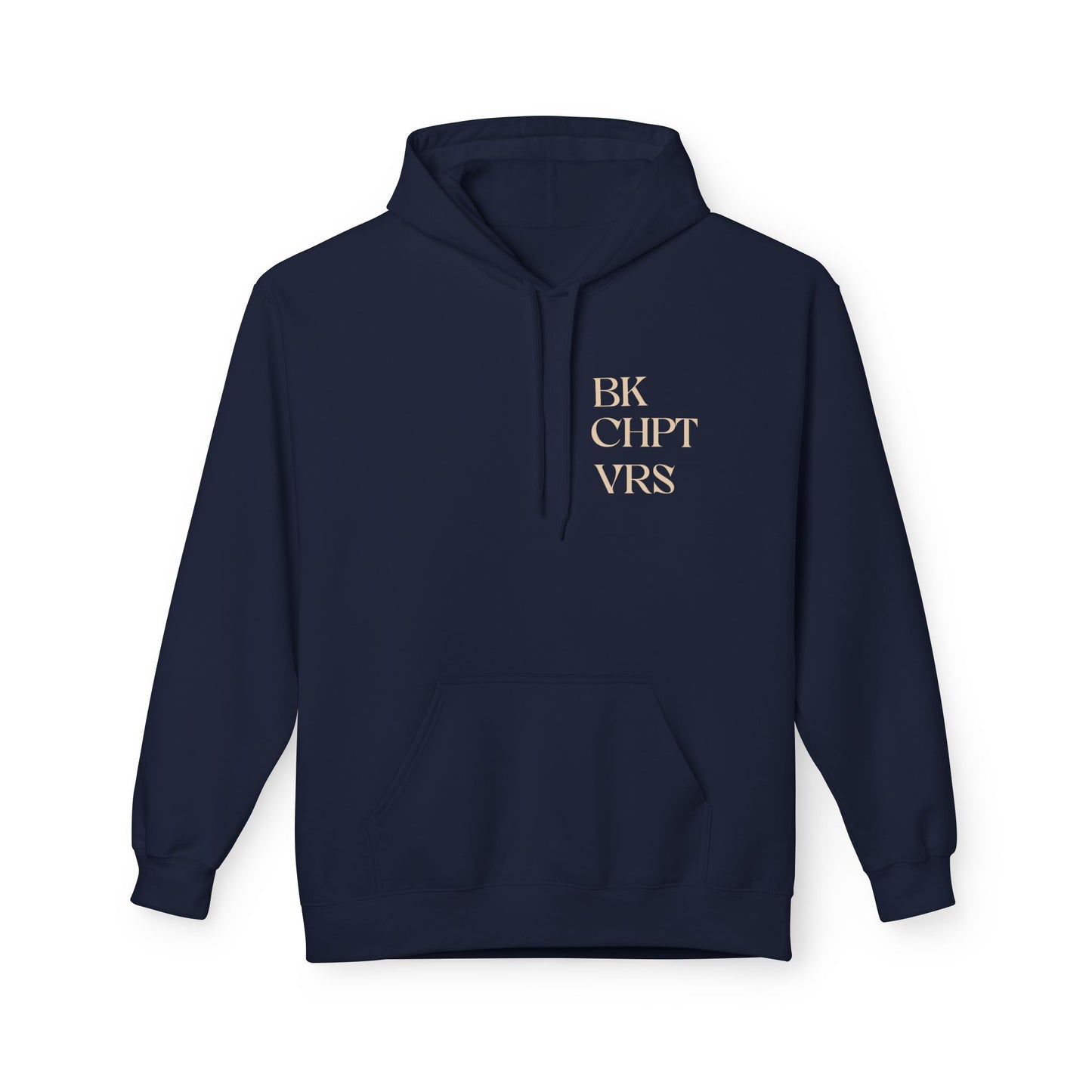 Hoodie — Minimal 'Be Still & Know' Soft White Fleece Pullover