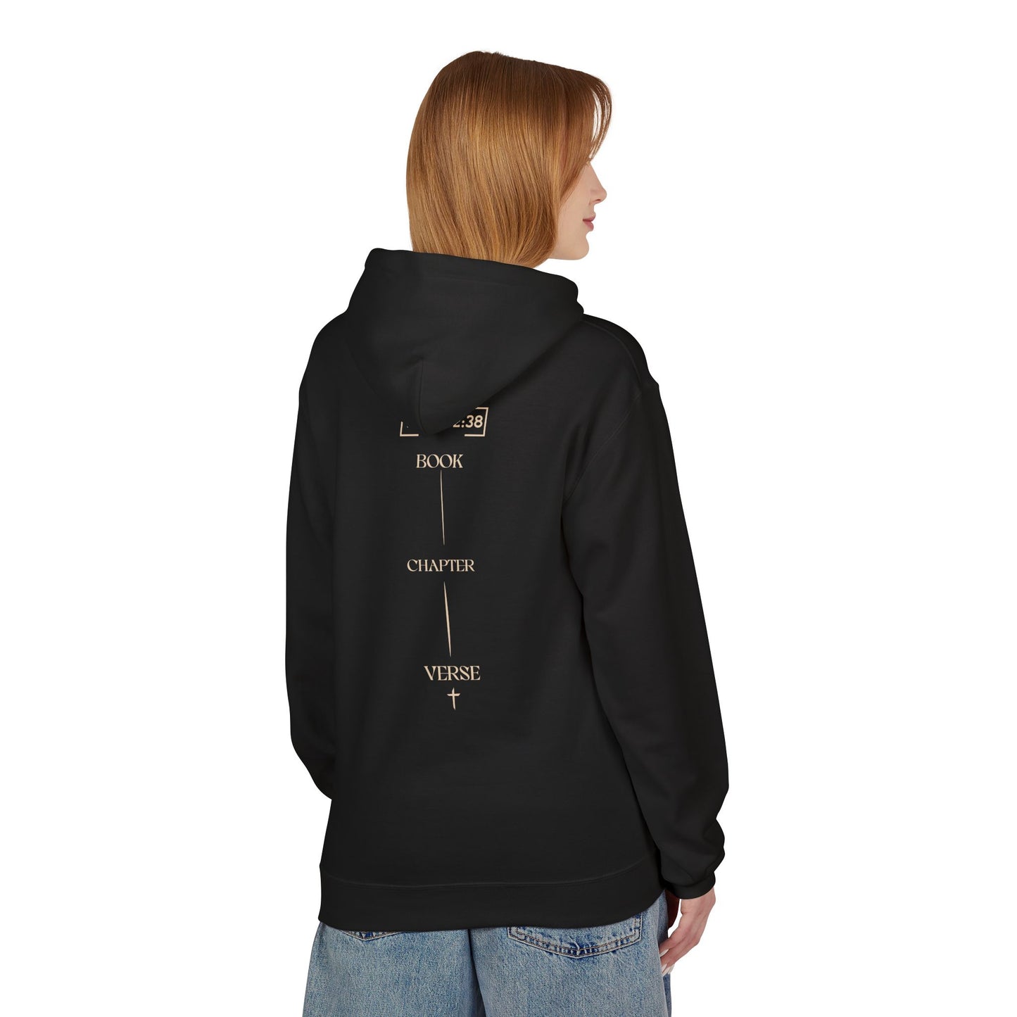 Hoodie — Minimal 'Be Still & Know' Soft White Fleece Pullover