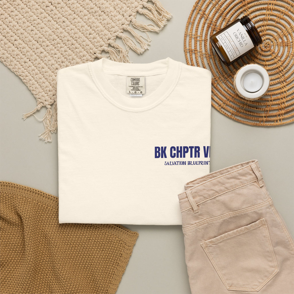 BK CHPTR VRS Statement Tee- Cream